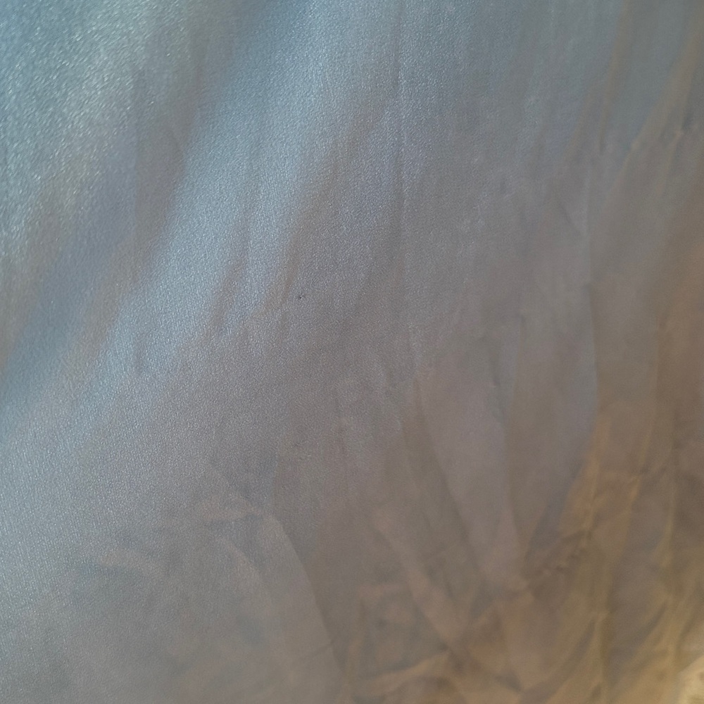 Birdy Grey NWT Devin Dress Gown Chiffon in Dusty Blue Size Medium Bridesmaid - Picture 14 of 14